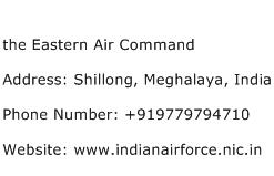the Eastern Air Command Address Contact Number